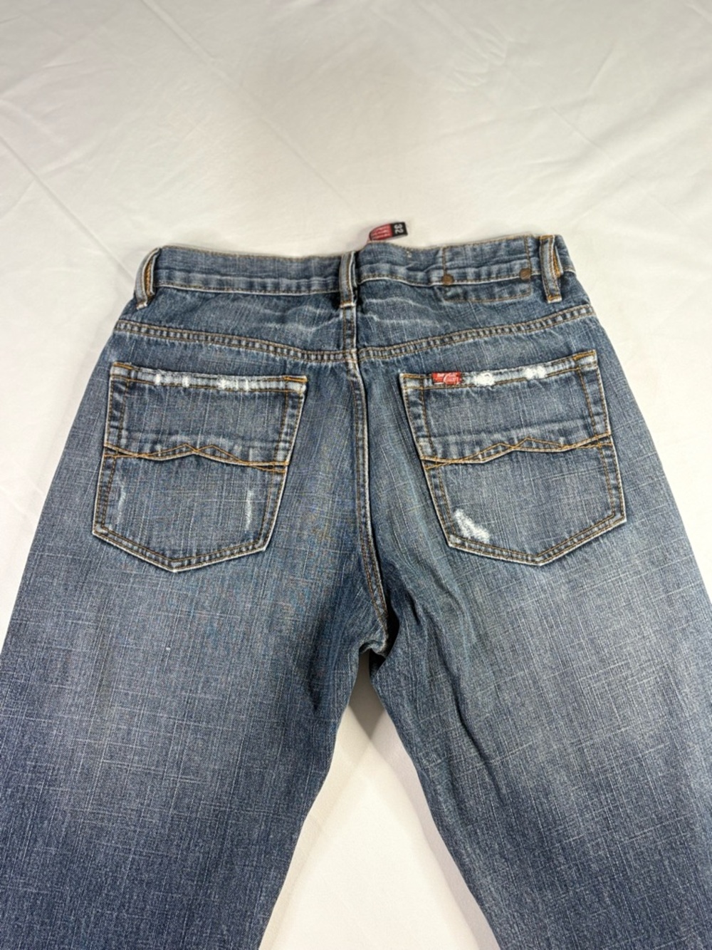 Y2K 2000s Style Distressed Blue Baggy Jeans | $22.99